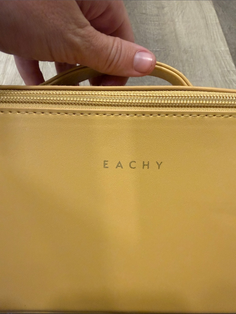 Yellow Top-Handle Cosmetic Case - Picture 2 of 6